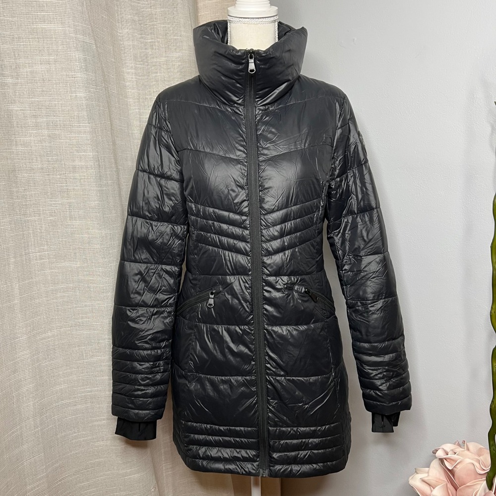 Pajar Brauna Lightweight Puffer Jacket Packable Black Recycled Polyester SMALL